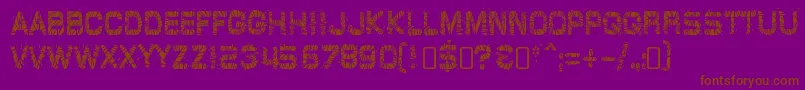 GlazkrakRegular Font – Brown Fonts on Purple Background