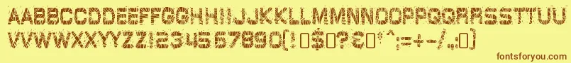 GlazkrakRegular Font – Brown Fonts on Yellow Background