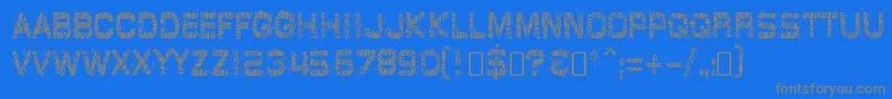 GlazkrakRegular Font – Gray Fonts on Blue Background