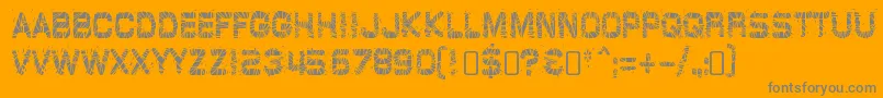 fuente GlazkrakRegular – Fuentes Grises Sobre Fondo Naranja