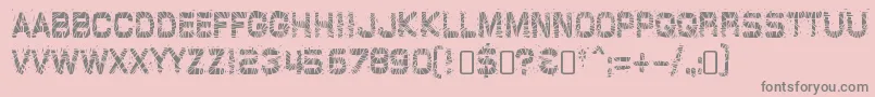 GlazkrakRegular-Schriftart – Graue Schriften auf rosa Hintergrund