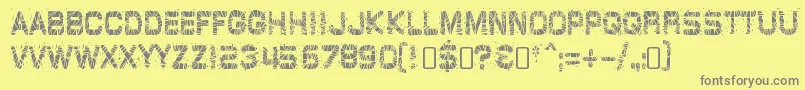 GlazkrakRegular Font – Gray Fonts on Yellow Background