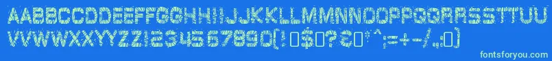 GlazkrakRegular Font – Green Fonts on Blue Background