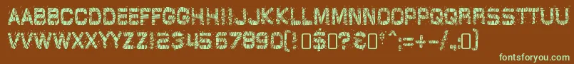 GlazkrakRegular Font – Green Fonts on Brown Background