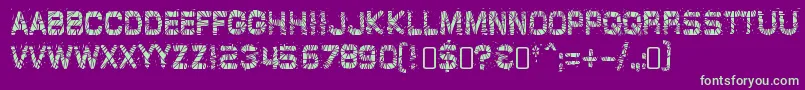 GlazkrakRegular Font – Green Fonts on Purple Background