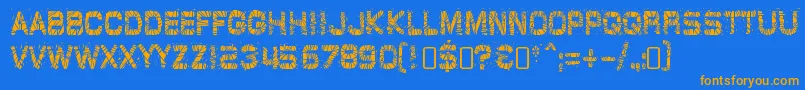 GlazkrakRegular Font – Orange Fonts on Blue Background