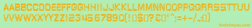 GlazkrakRegular Font – Orange Fonts on Green Background