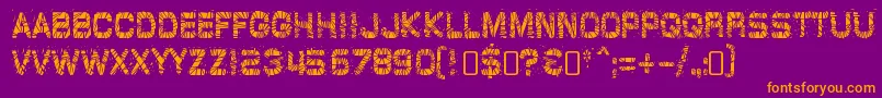 GlazkrakRegular Font – Orange Fonts on Purple Background