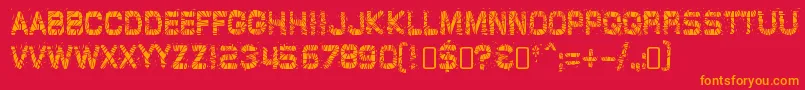 GlazkrakRegular Font – Orange Fonts on Red Background