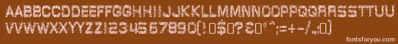 GlazkrakRegular Font – Pink Fonts on Brown Background