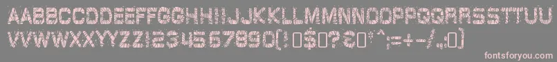 GlazkrakRegular-Schriftart – Rosa Schriften auf grauem Hintergrund