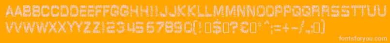 GlazkrakRegular Font – Pink Fonts on Orange Background