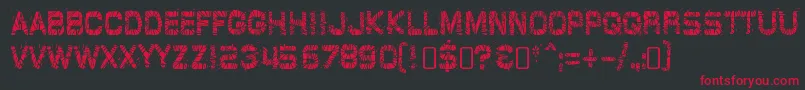 GlazkrakRegular Font – Red Fonts on Black Background