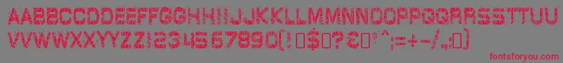 GlazkrakRegular Font – Red Fonts on Gray Background