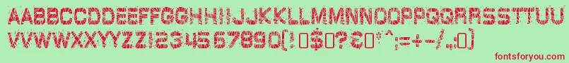 GlazkrakRegular Font – Red Fonts on Green Background