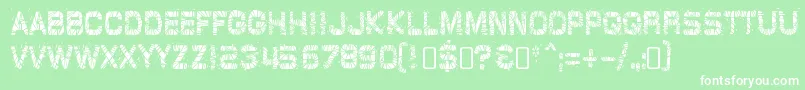 GlazkrakRegular Font – White Fonts on Green Background