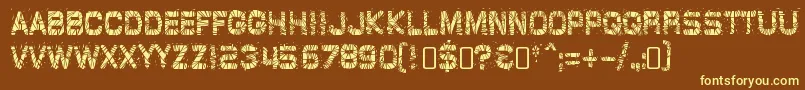 GlazkrakRegular Font – Yellow Fonts on Brown Background