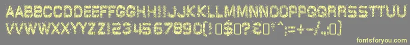 GlazkrakRegular Font – Yellow Fonts on Gray Background