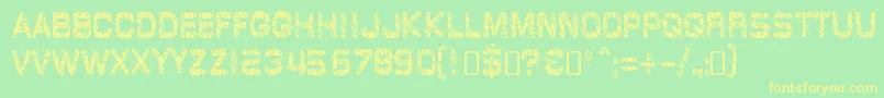 GlazkrakRegular Font – Yellow Fonts on Green Background