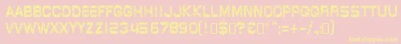 GlazkrakRegular Font – Yellow Fonts on Pink Background