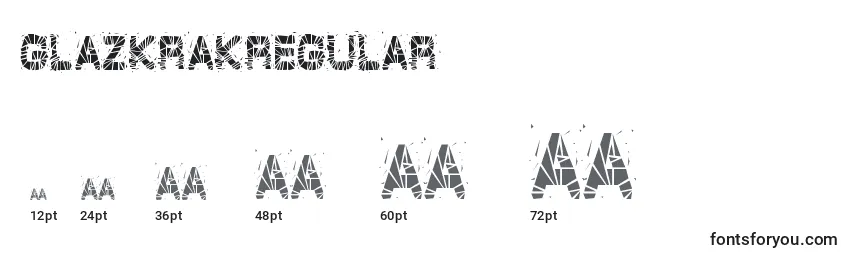 Размеры шрифта GlazkrakRegular
