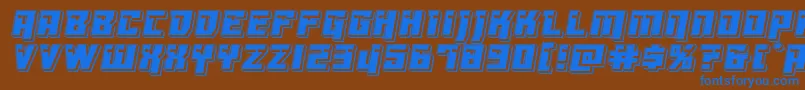 Dangerbotpunch Font – Blue Fonts on Brown Background