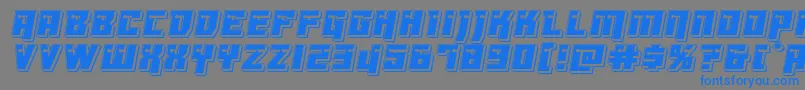 Dangerbotpunch Font – Blue Fonts on Gray Background