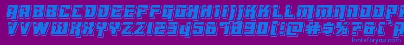 Dangerbotpunch Font – Blue Fonts on Purple Background