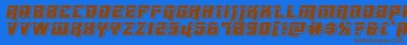 Dangerbotpunch Font – Brown Fonts on Blue Background