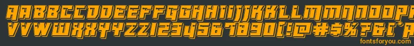 Dangerbotpunch Font – Orange Fonts on Black Background