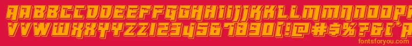 Dangerbotpunch Font – Orange Fonts on Red Background