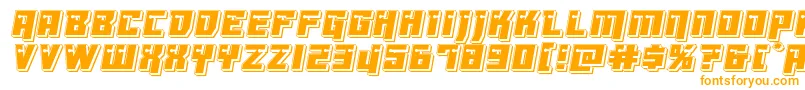 Dangerbotpunch-Schriftart – Orangefarbene Schriften