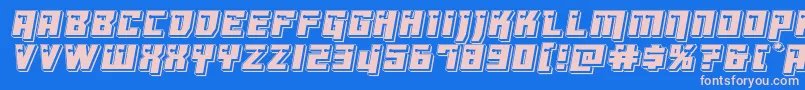 Dangerbotpunch Font – Pink Fonts on Blue Background