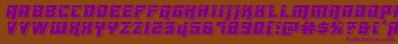 Dangerbotpunch Font – Purple Fonts on Brown Background