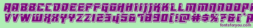 Dangerbotpunch Font – Purple Fonts on Green Background