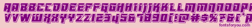 Dangerbotpunch-Schriftart – Violette Schriften auf rosa Hintergrund