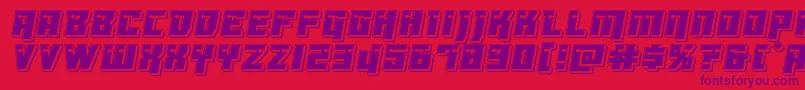 Dangerbotpunch Font – Purple Fonts on Red Background