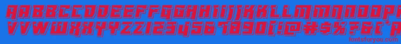 Шрифт Dangerbotpunch – красные шрифты на синем фоне