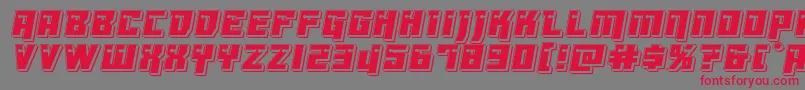 Dangerbotpunch Font – Red Fonts on Gray Background