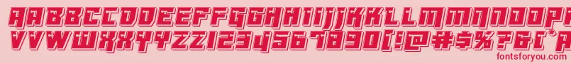 Dangerbotpunch-Schriftart – Rote Schriften auf rosa Hintergrund