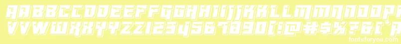 Dangerbotpunch Font – White Fonts on Yellow Background