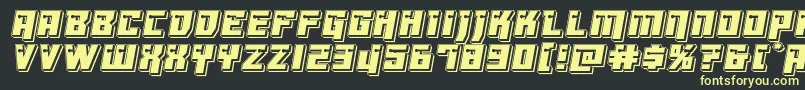 Dangerbotpunch Font – Yellow Fonts on Black Background