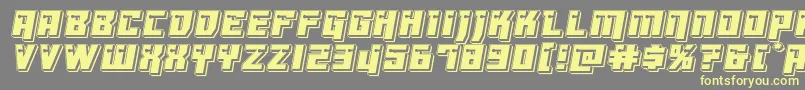 Dangerbotpunch Font – Yellow Fonts on Gray Background