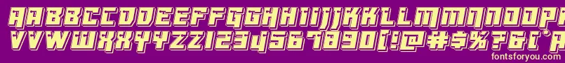 Dangerbotpunch Font – Yellow Fonts on Purple Background