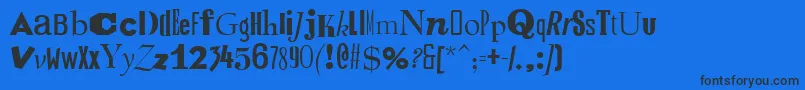 RansomItalic Font – Black Fonts on Blue Background