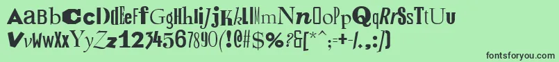 RansomItalic Font – Black Fonts on Green Background
