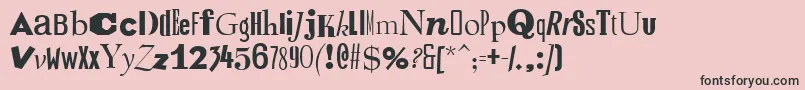 RansomItalic Font – Black Fonts on Pink Background
