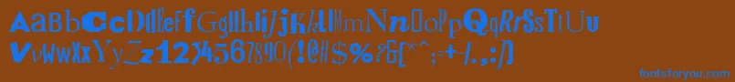 RansomItalic Font – Blue Fonts on Brown Background