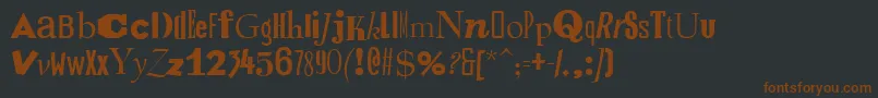 RansomItalic Font – Brown Fonts on Black Background