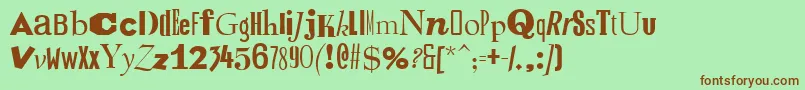 RansomItalic Font – Brown Fonts on Green Background